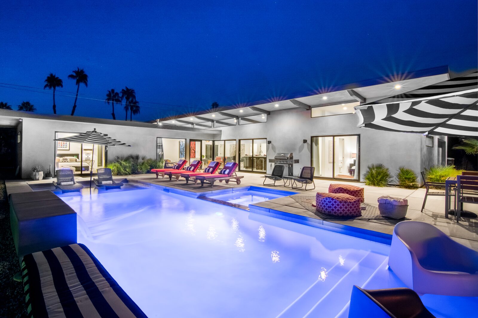 Palms at Park Villa private 42-foot saltwater pool with mountain view